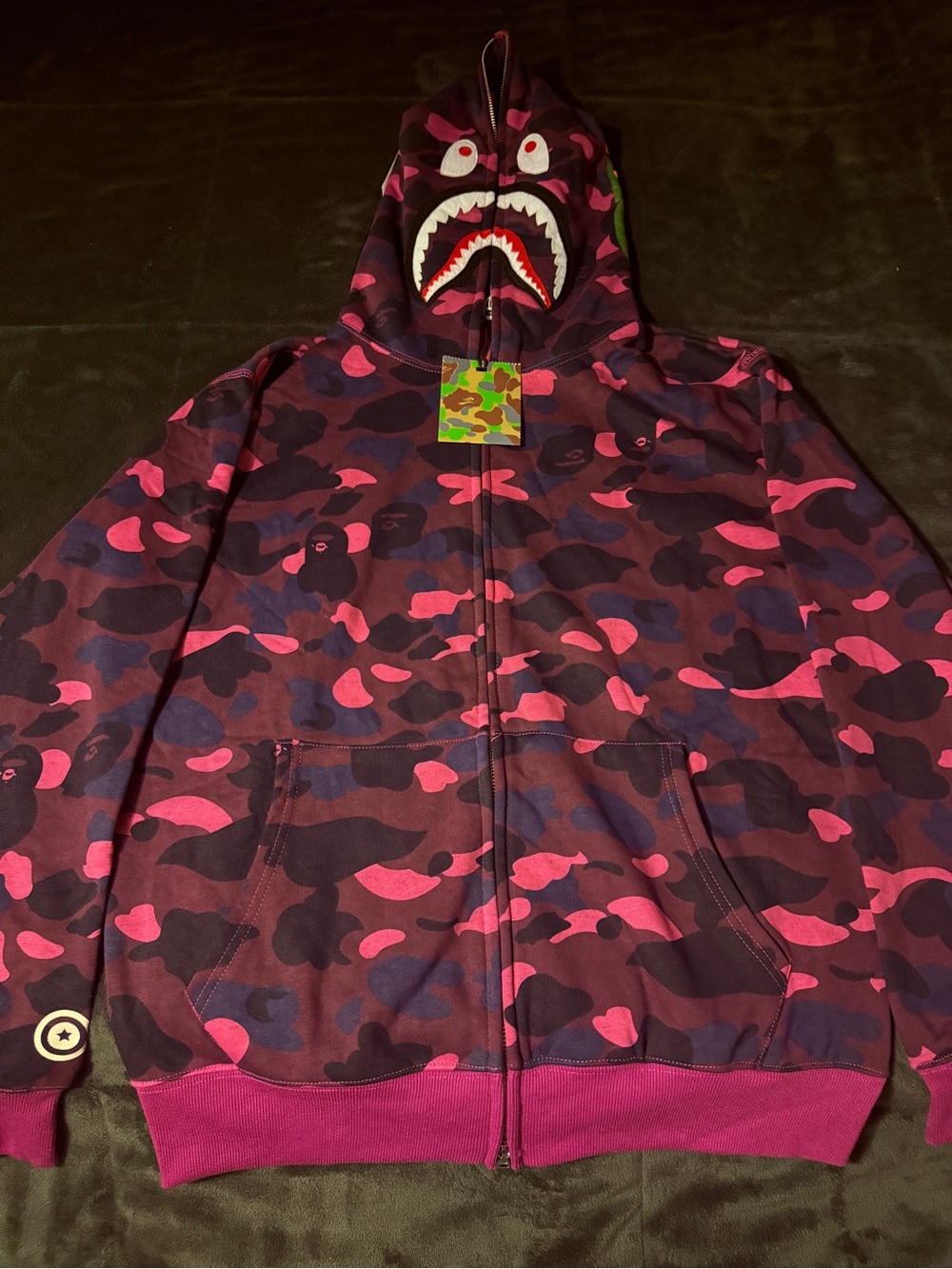 Bape purple zip up